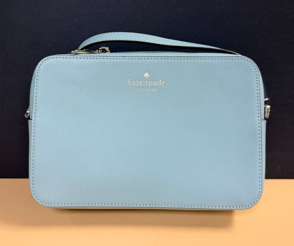 Kate Spade New York Harper Turquoise Aqua Pool Leather Crossbody Shoulder Bag